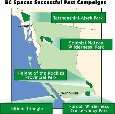 Map of BC Spaces Accomplihments